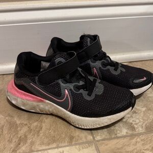 Nike Kids Black and Pink Athletic Sneakers